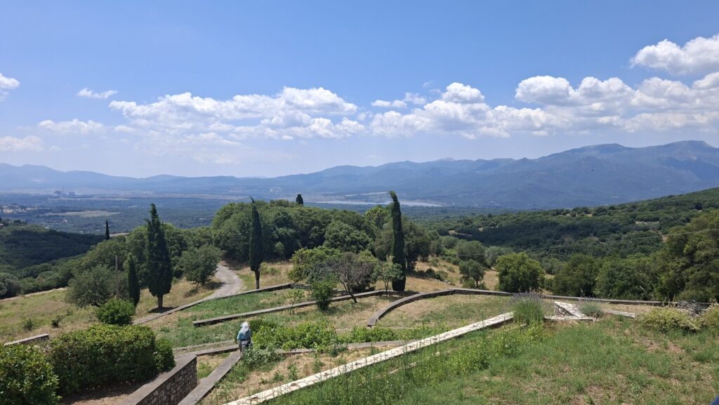 The terraced gardens of Arcadiani above the Megalopoli valley