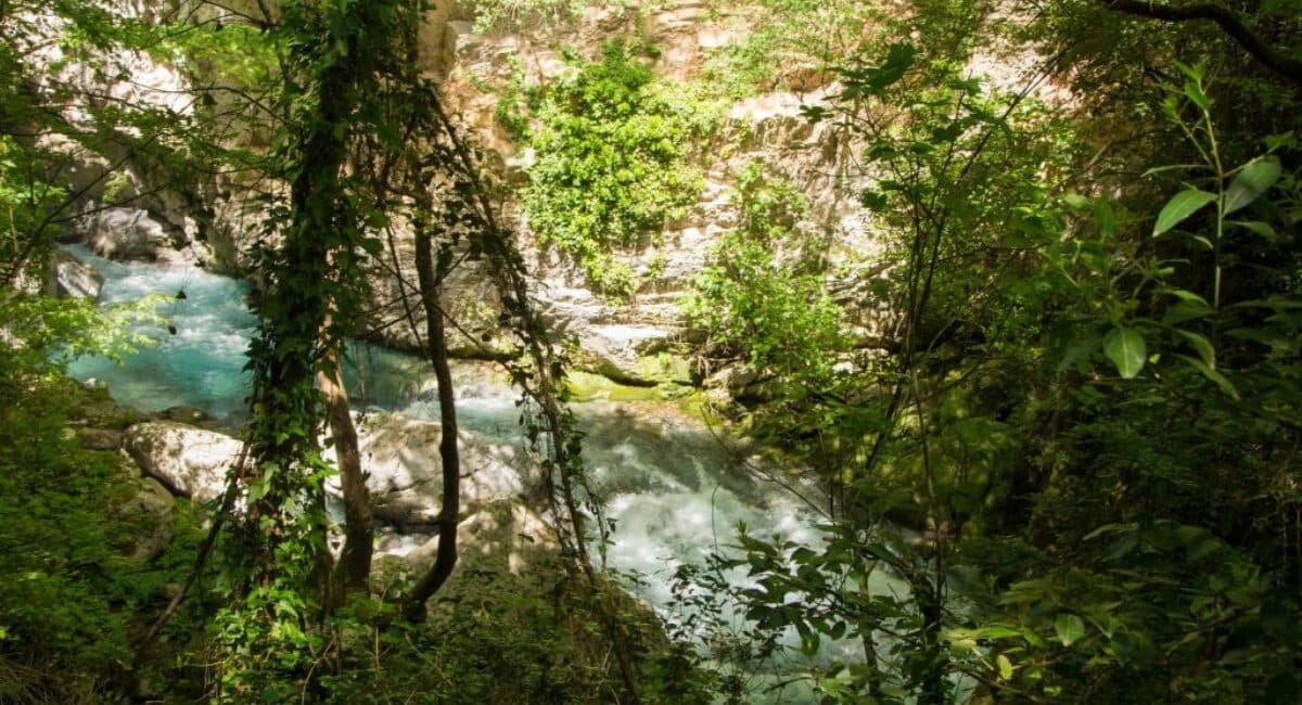 The Lousios Gorge on the Menalon Trail, with cliff-hanging monasteries