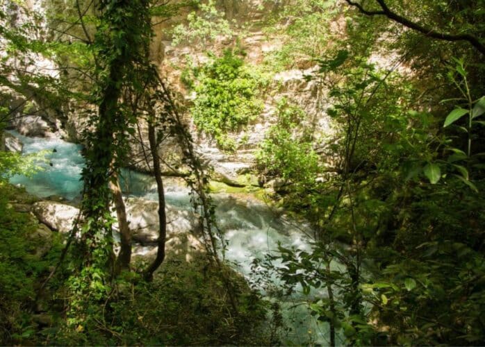 The Lousios Gorge on the Menalon Trail, with cliff-hanging monasteries