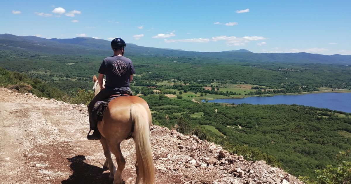 Stefi's Equestrian Tours, above Lake Trapezounta