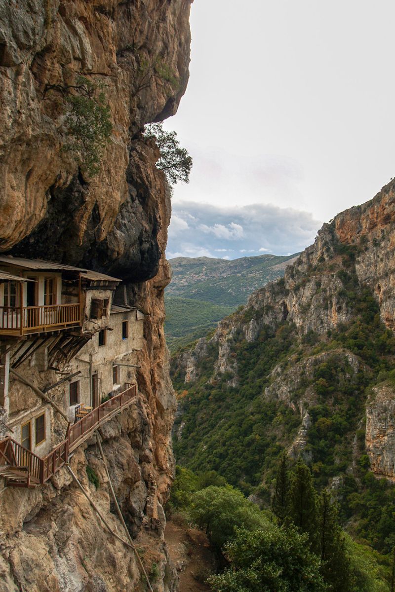 A footpath to the cliff monasteries of Arcadia
